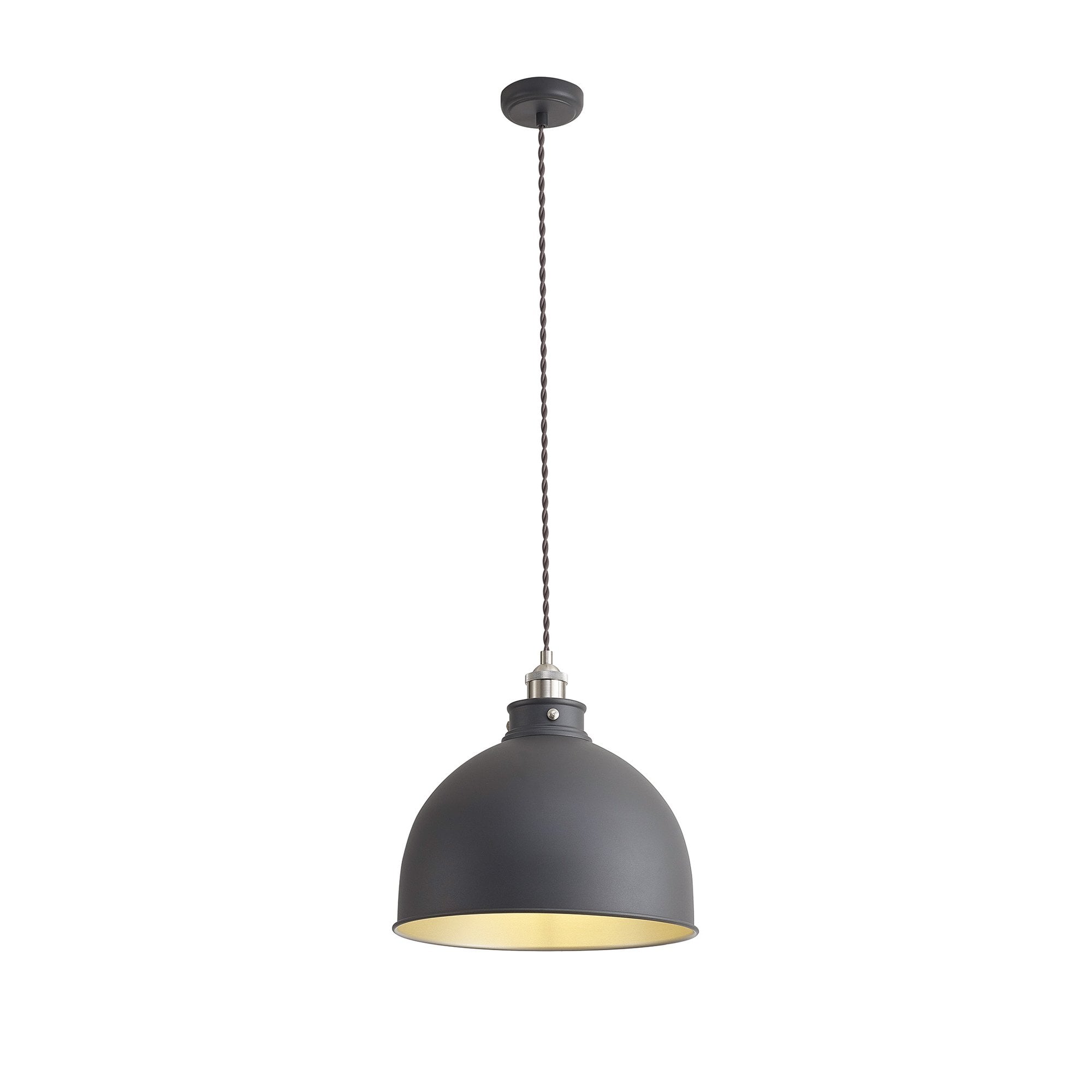 NL85459 Corfu 1 Light Large Pendant Graphite Satin Nickel