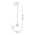 NL85459 Corfu 1 Light Large Pendant Graphite Satin Nickel