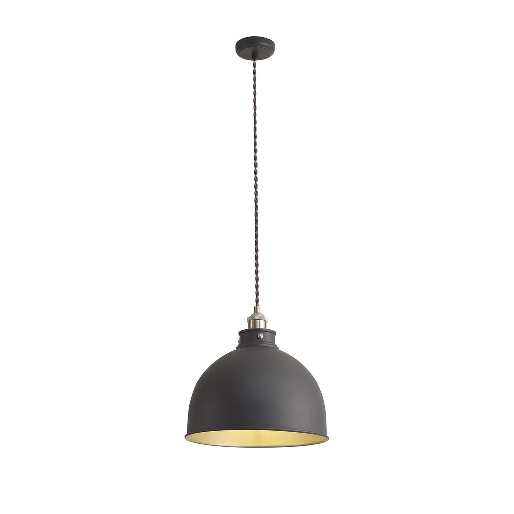 NL85459 Corfu 1 Light Large Pendant Graphite Satin Nickel