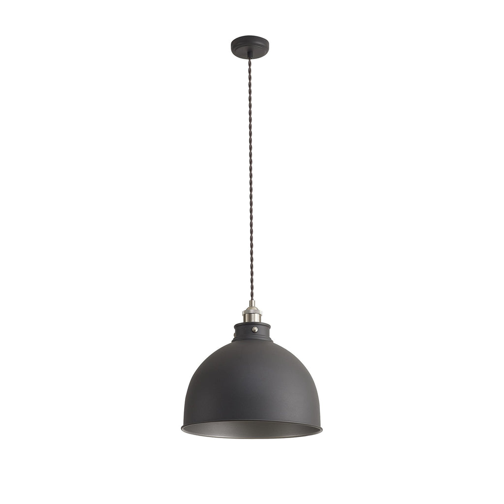 NL85459 Corfu 1 Light Large Pendant Graphite Satin Nickel