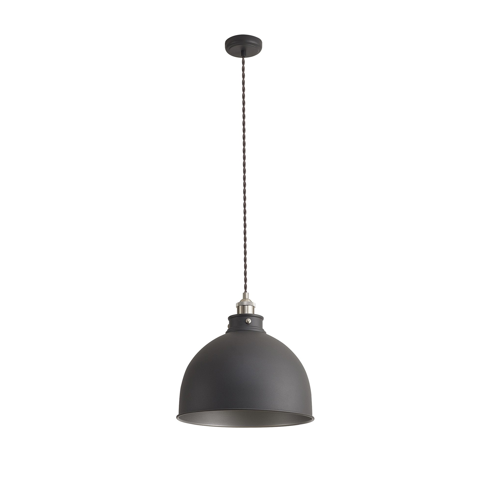 NL85459 Corfu 1 Light Large Pendant Graphite Satin Nickel
