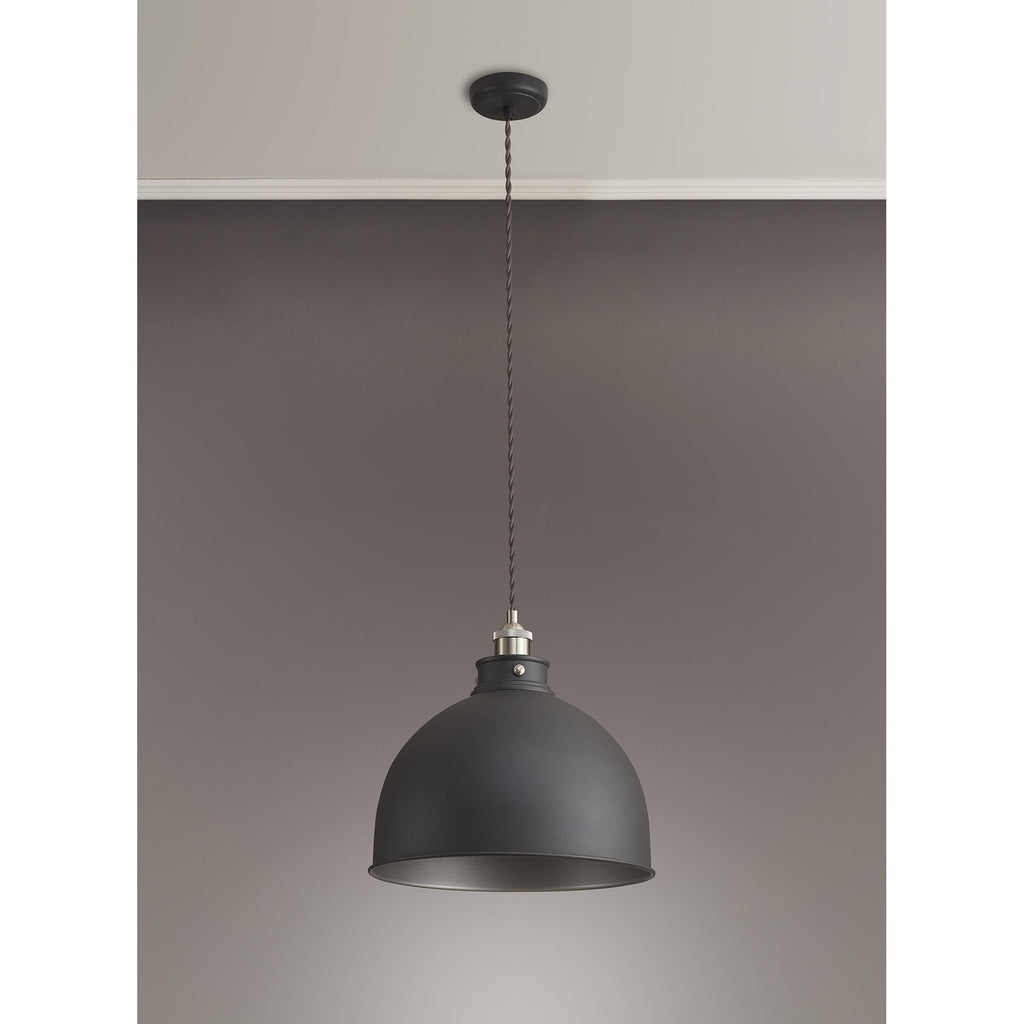 NL85459 Corfu 1 Light Large Pendant Graphite Satin Nickel
