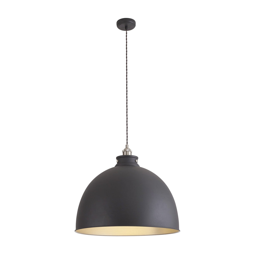 NL85469 Corfu 1 Light Large Pendant Graphite Satin Nickel