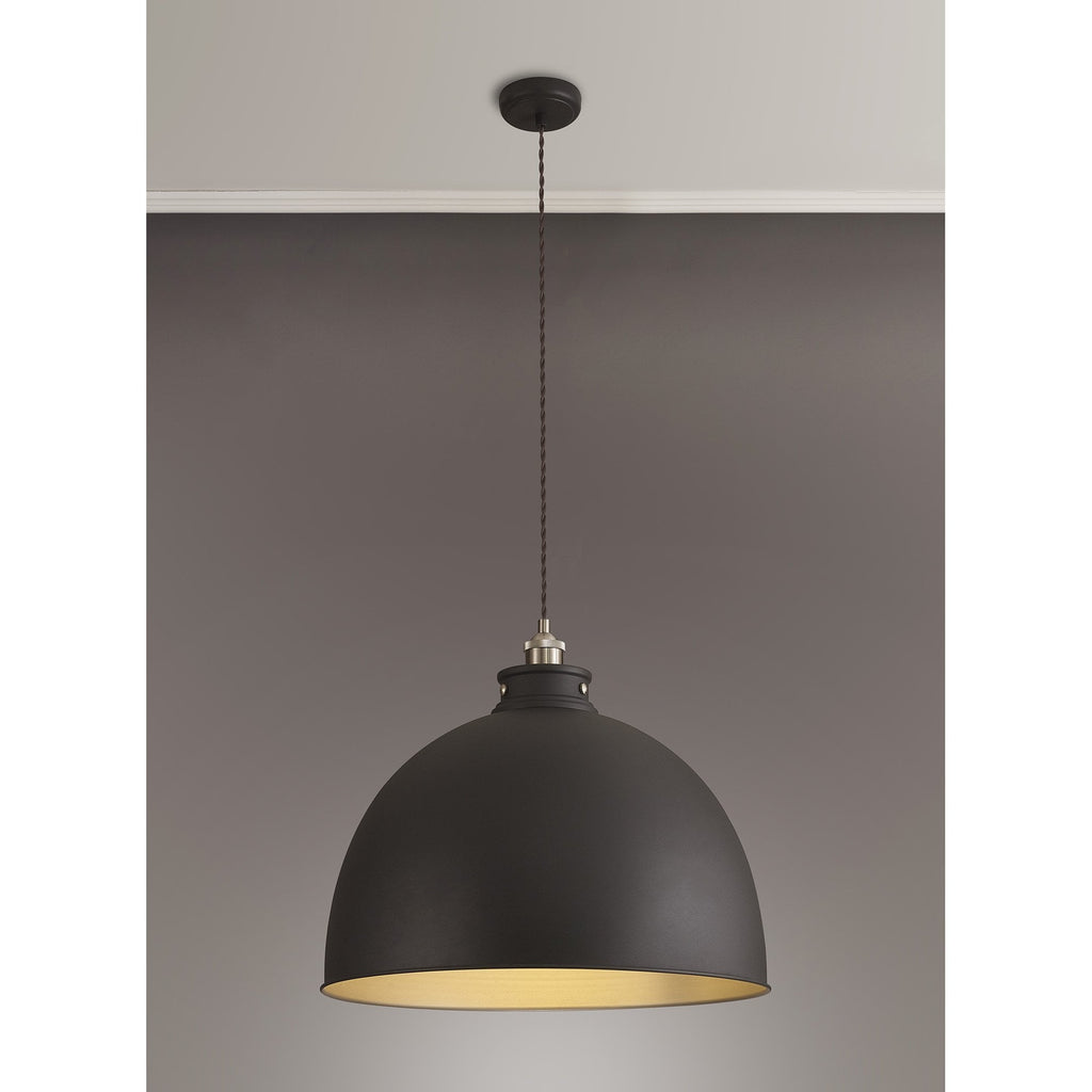 NL85469 Corfu 1 Light Large Pendant Graphite Satin Nickel