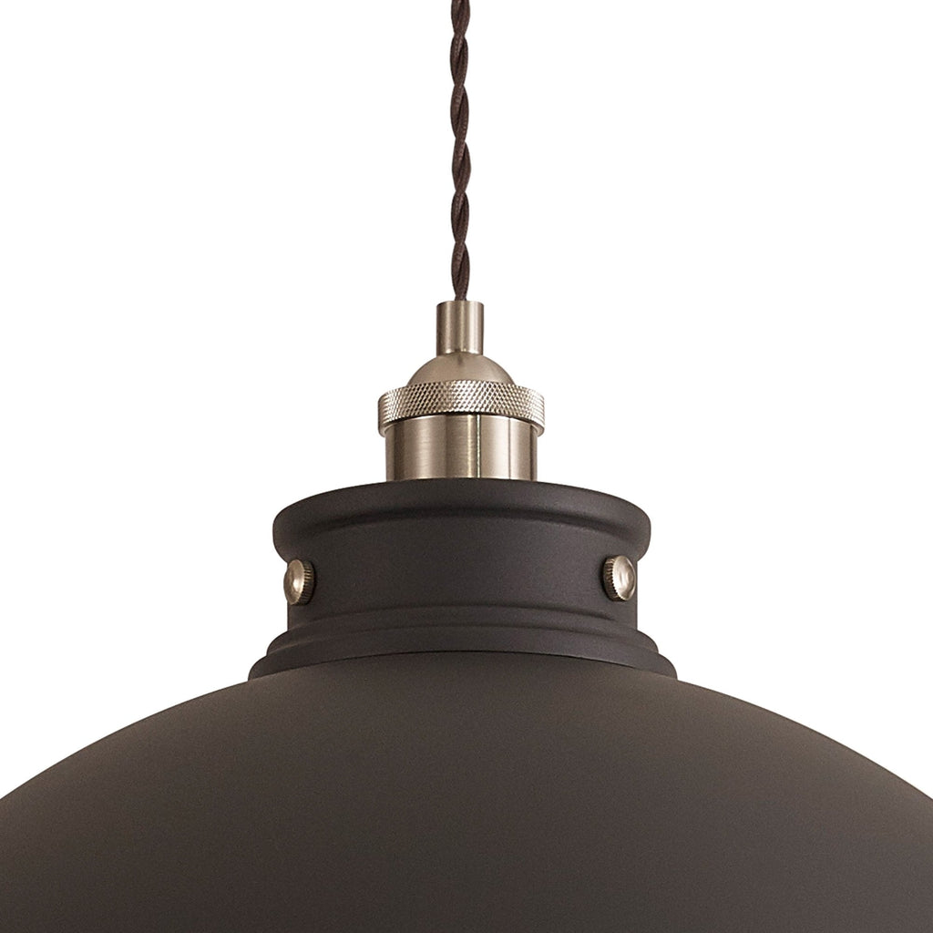 NL85469 Corfu 1 Light Large Pendant Graphite Satin Nickel