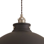 NL85469 Corfu 1 Light Large Pendant Graphite Satin Nickel