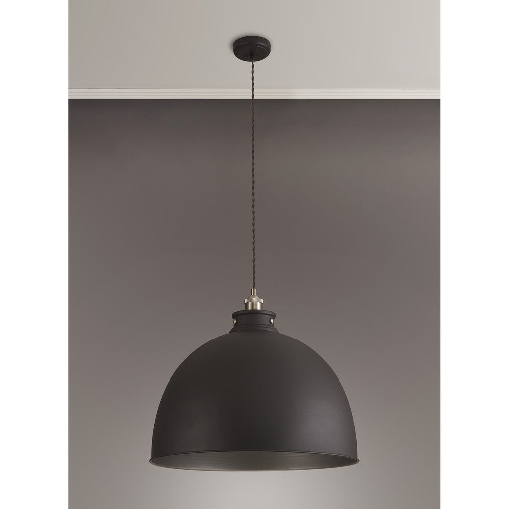 NL85469 Corfu 1 Light Large Pendant Graphite Satin Nickel