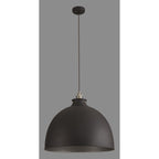 NL85469 Corfu 1 Light Large Pendant Graphite Satin Nickel