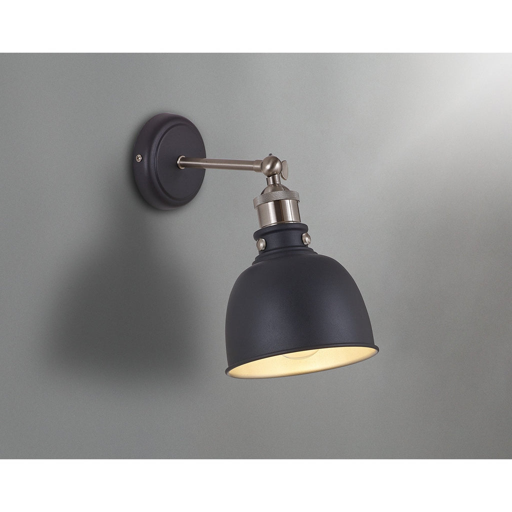 NL85479 Corfu 1 Light Wall Light Graphite Satin Nickel