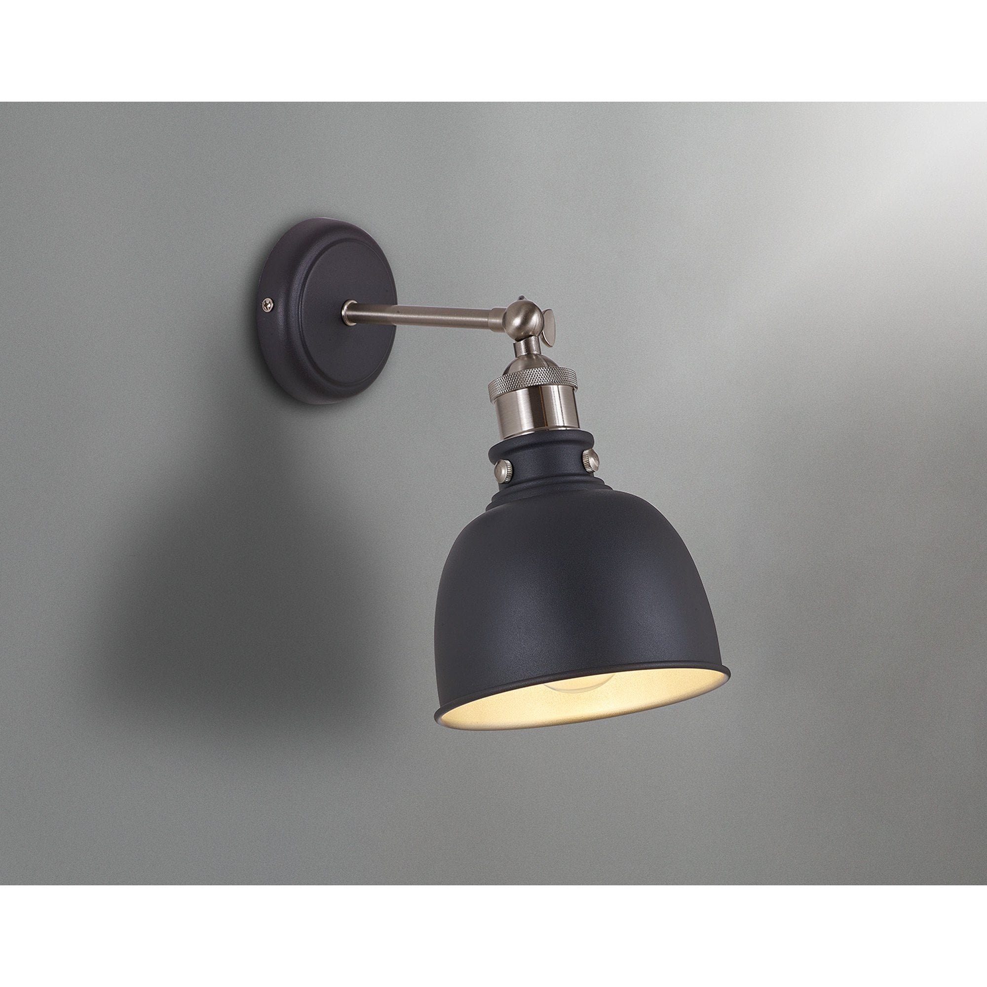 NL85479 Corfu 1 Light Wall Light Graphite Satin Nickel