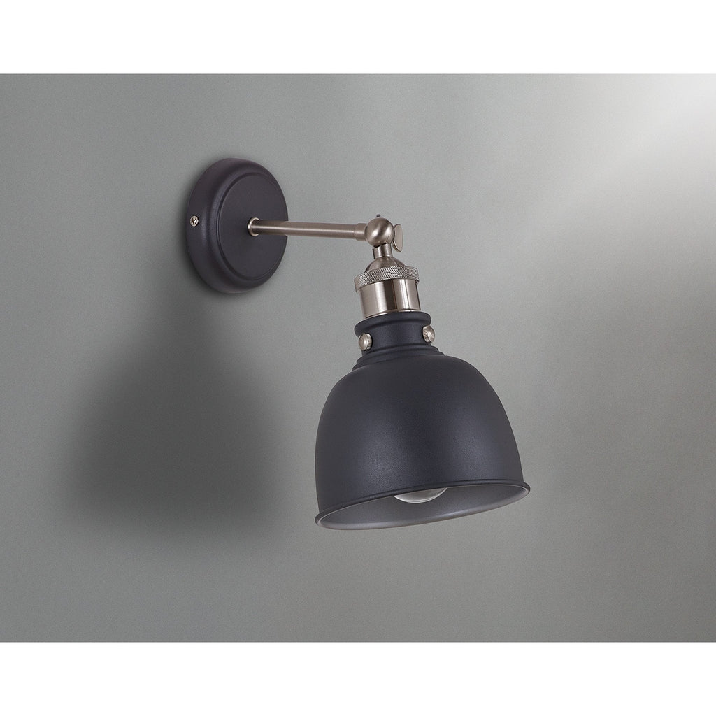 NL85479 Corfu 1 Light Wall Light Graphite Satin Nickel