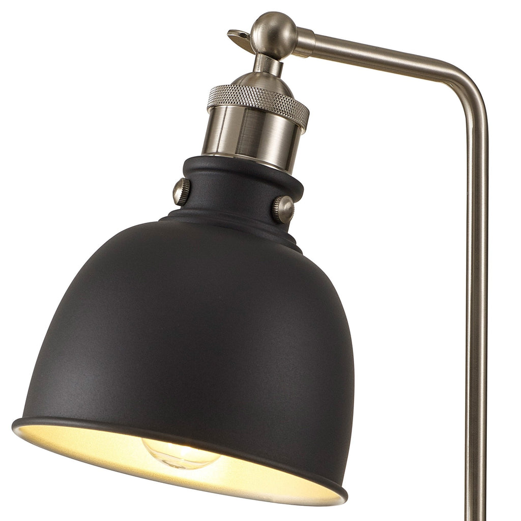 NL85489 Corfu 1 Light Table Lamp Graphite Satin Nickel
