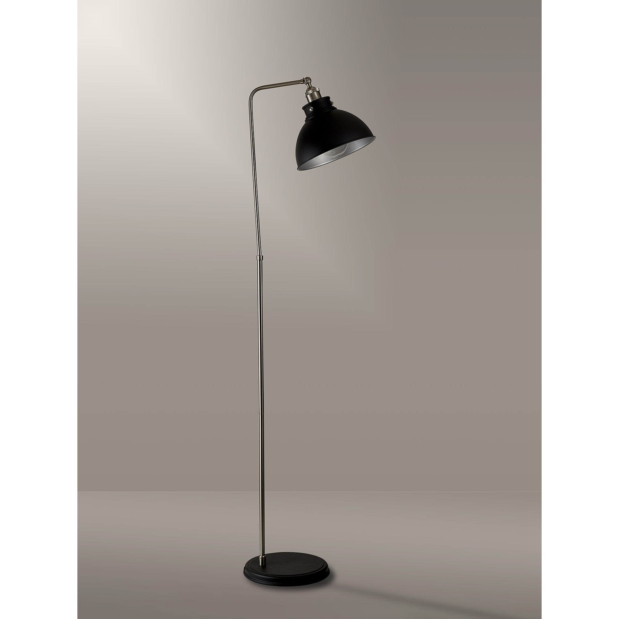 NL85499 Corfu 1 Light Floor Lamp Graphite Satin Nickel