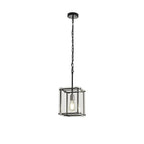 NL85789 Dalmer 1 Light Pendant Matt Black Chrome