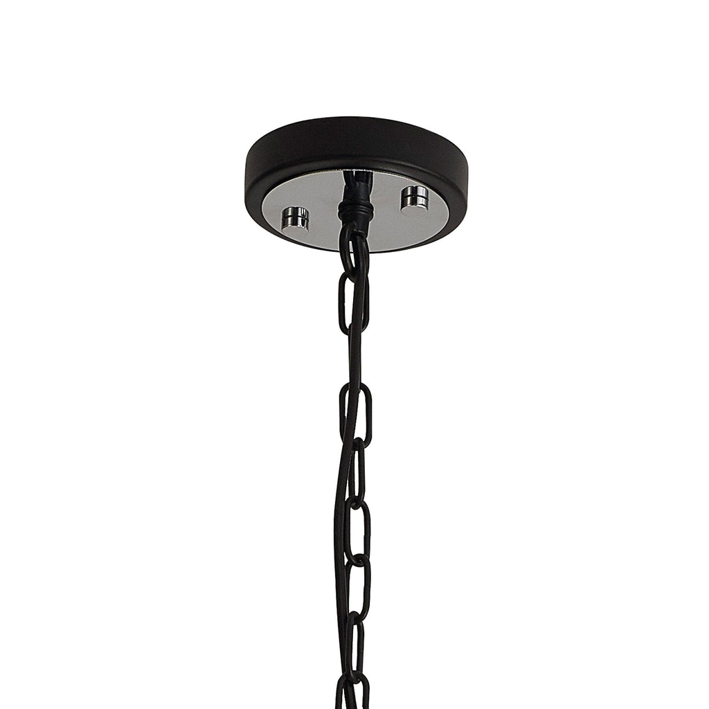 NL85789 Dalmer 1 Light Pendant Matt Black Chrome