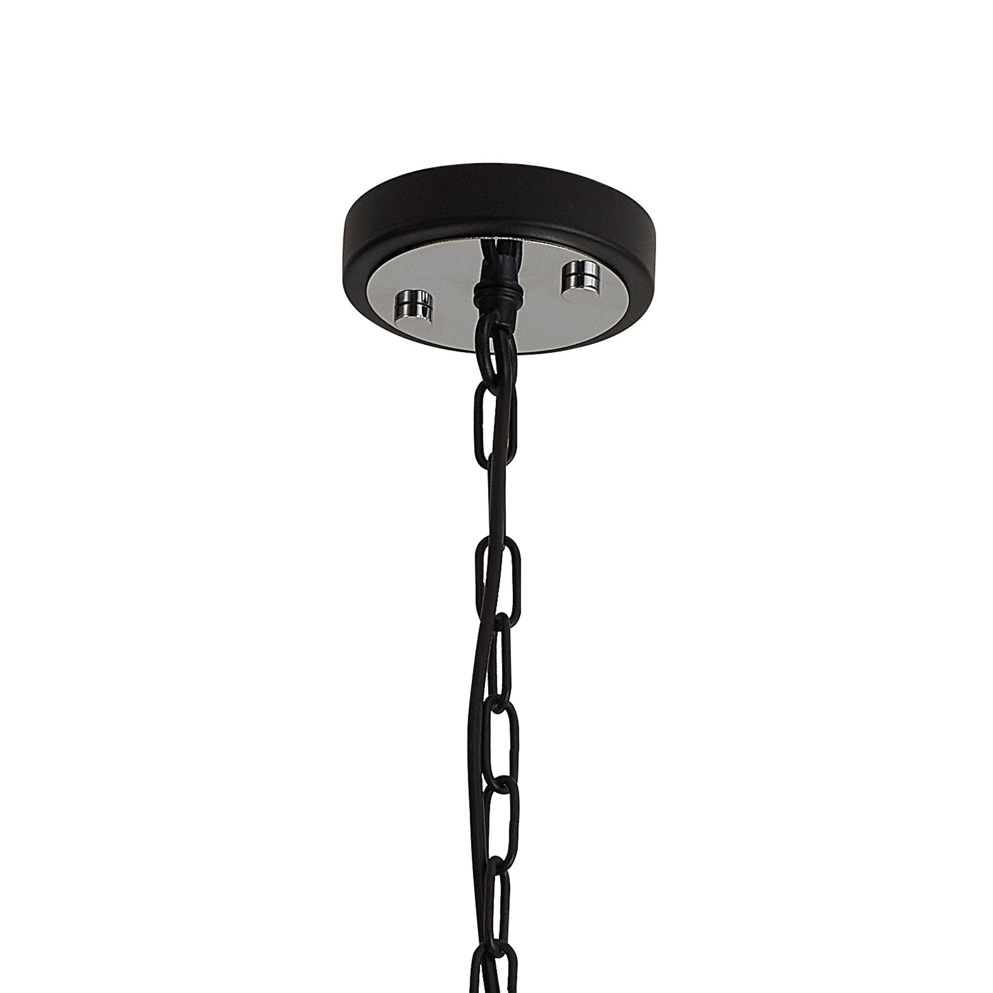 NL85789 Dalmer 1 Light Pendant Matt Black Chrome