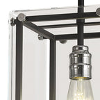 NL85789 Dalmer 1 Light Pendant Matt Black Chrome