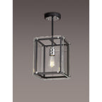 NL85789 Dalmer 1 Light Pendant Matt Black Chrome