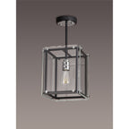 NL85789 Dalmer 1 Light Pendant Matt Black Chrome