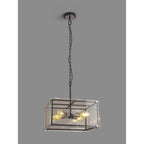 NL85799 Dalmer 4 Light Pendant Matt Black Chrome