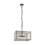 NL85799 Dalmer 4 Light Pendant Matt Black Chrome