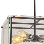 NL85799 Dalmer 4 Light Pendant Matt Black Chrome