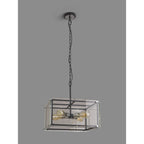 NL85799 Dalmer 4 Light Pendant Matt Black Chrome
