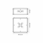 NL85809 Dalmer 4 Light Flush Ceiling Light Matt Black Chrome