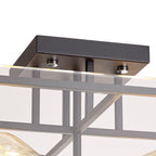NL85819 Dalmer 4 Light Ceiling Light Matt Black Chrome