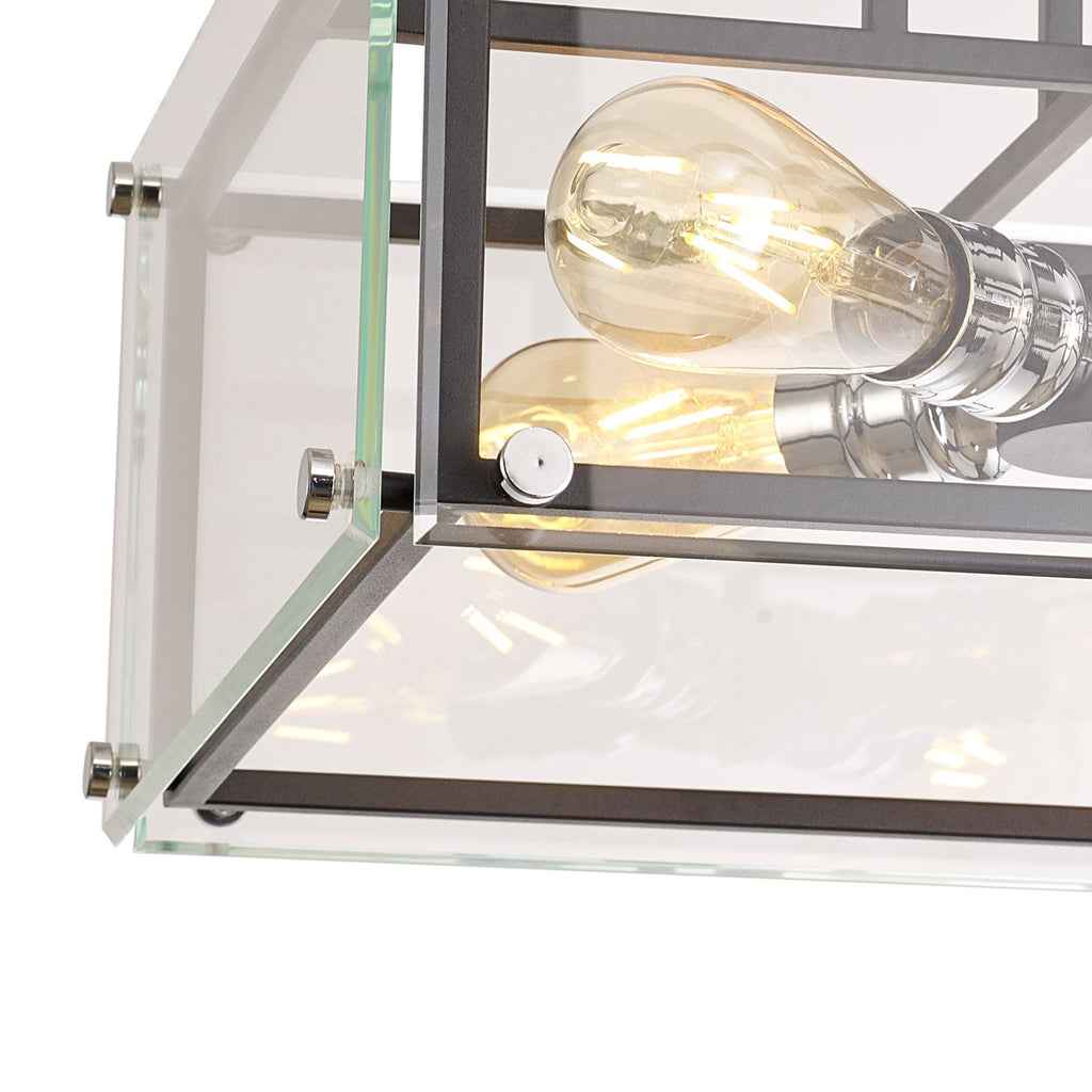 NL85819 Dalmer 4 Light Ceiling Light Matt Black Chrome