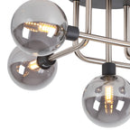 NL90819 Dublin 5 Light Flush Ceiling Light Graphite Satin Nickel
