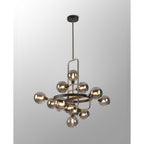NL90839 Dublin 12 Light Pendant Graphite Satin Nickel