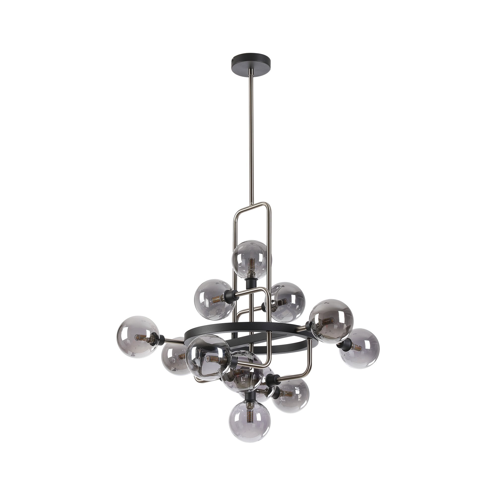 NL90839 Dublin 12 Light Pendant Graphite Satin Nickel