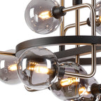 NL90839 Dublin 12 Light Pendant Graphite Satin Nickel