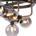 NL90839 Dublin 12 Light Pendant Graphite Satin Nickel