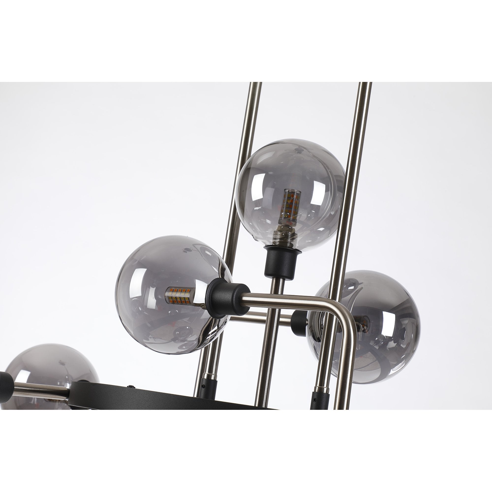 NL90839 Dublin 12 Light Pendant Graphite Satin Nickel