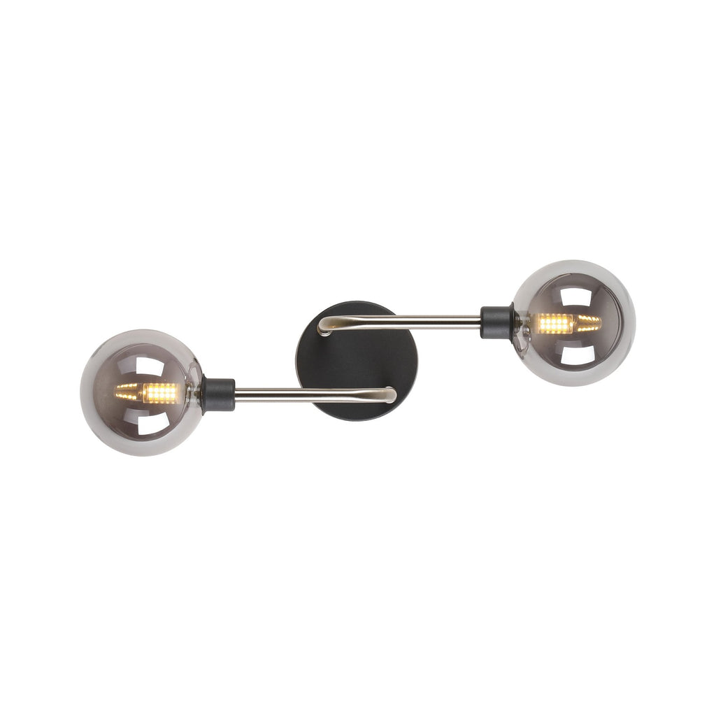 NL90849 Dublin 2 Light Wall Light Graphite Satin Nickel