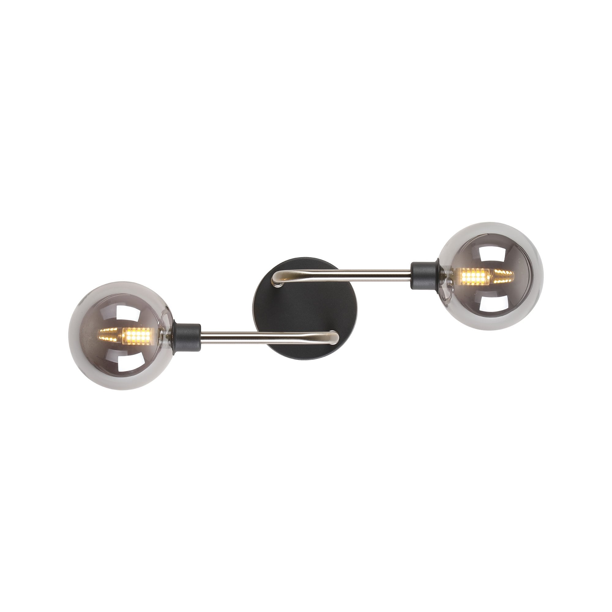 NL90849 Dublin 2 Light Wall Light Graphite Satin Nickel