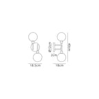 NL90849 Dublin 2 Light Wall Light Graphite Satin Nickel