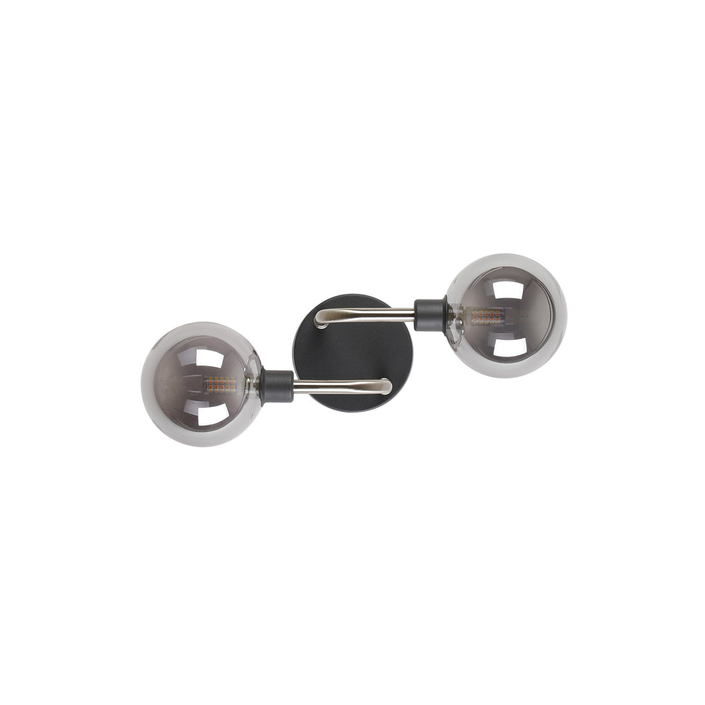 NL90849 Dublin 2 Light Wall Light Graphite Satin Nickel