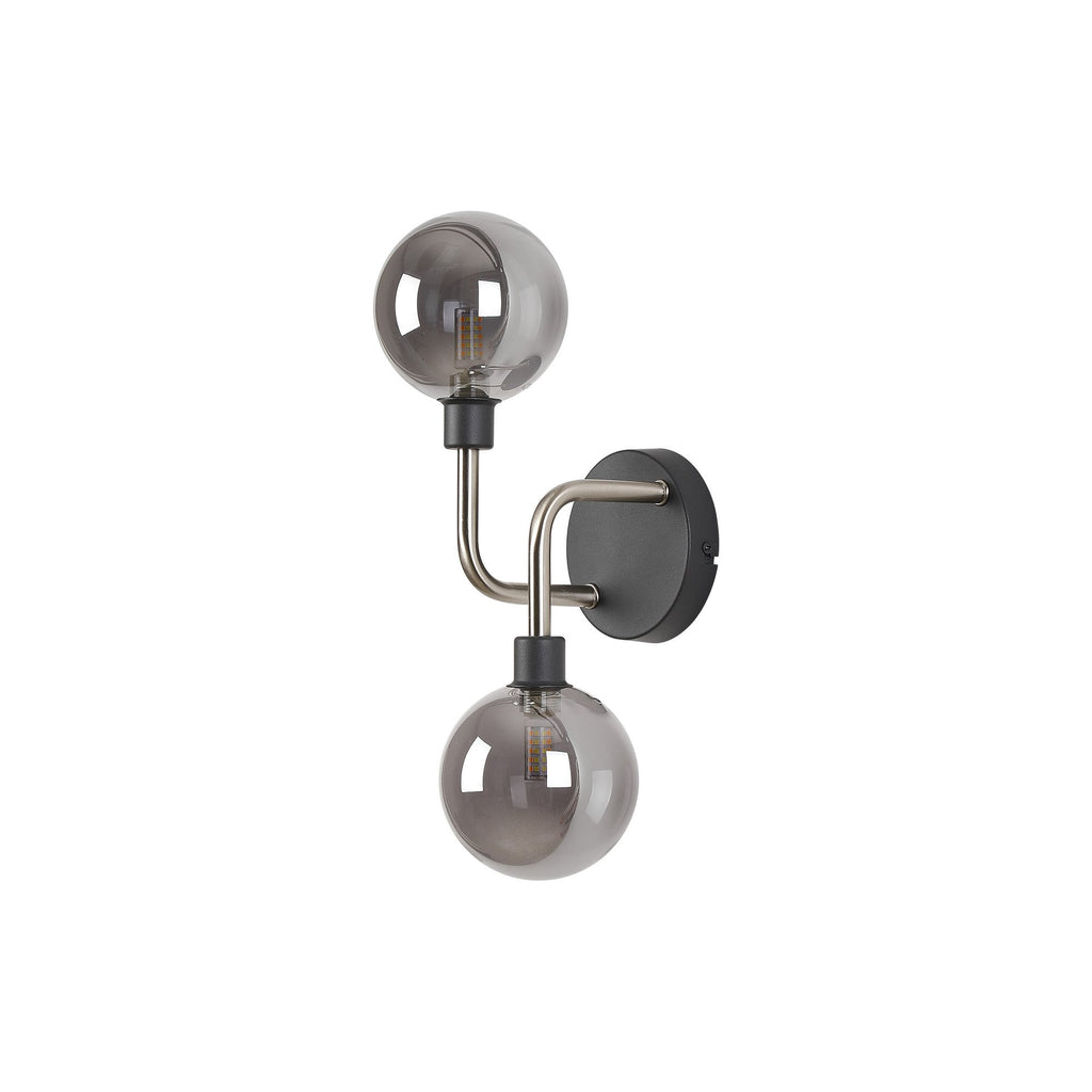 NL90849 Dublin 2 Light Wall Light Graphite Satin Nickel