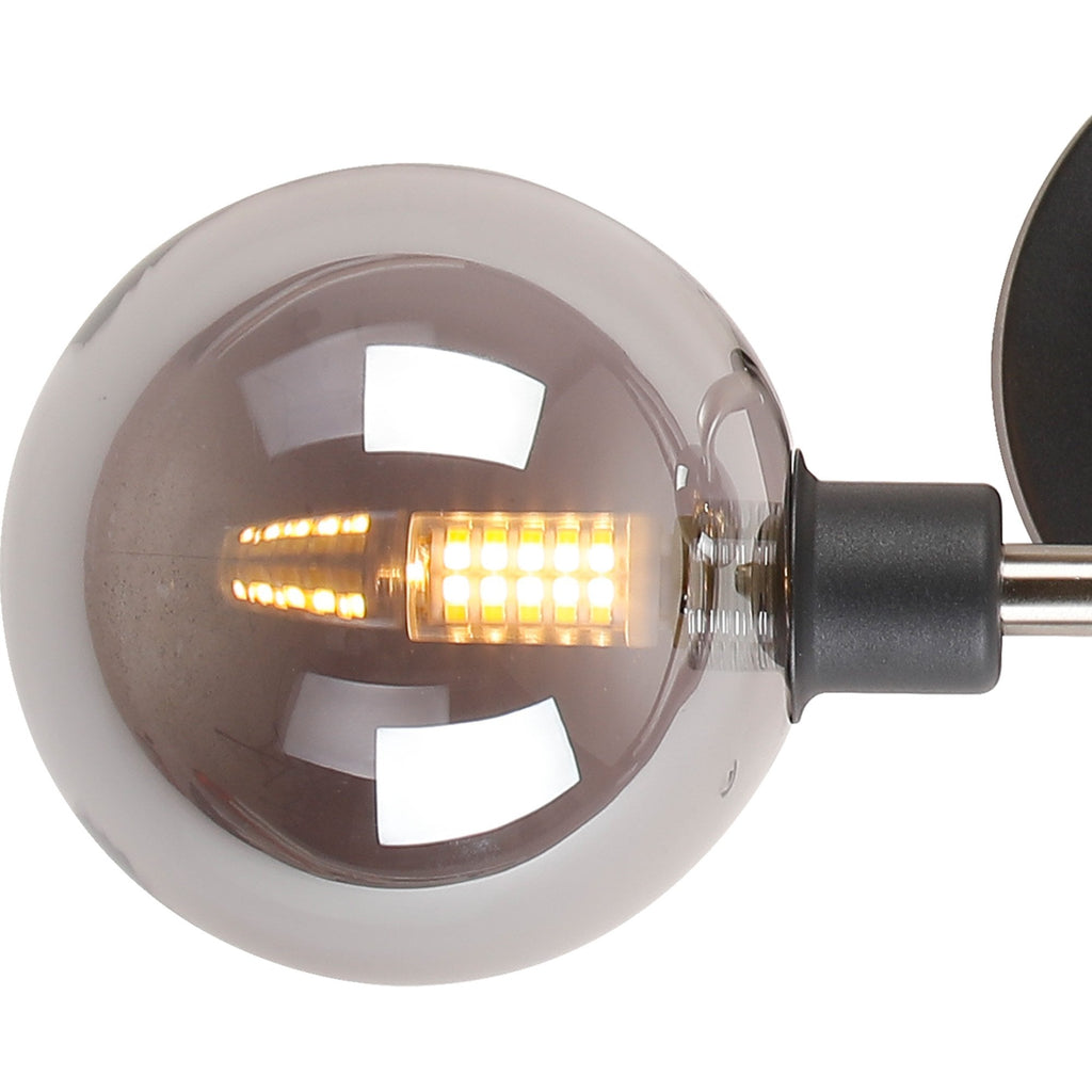 NL90849 Dublin 2 Light Wall Light Graphite Satin Nickel
