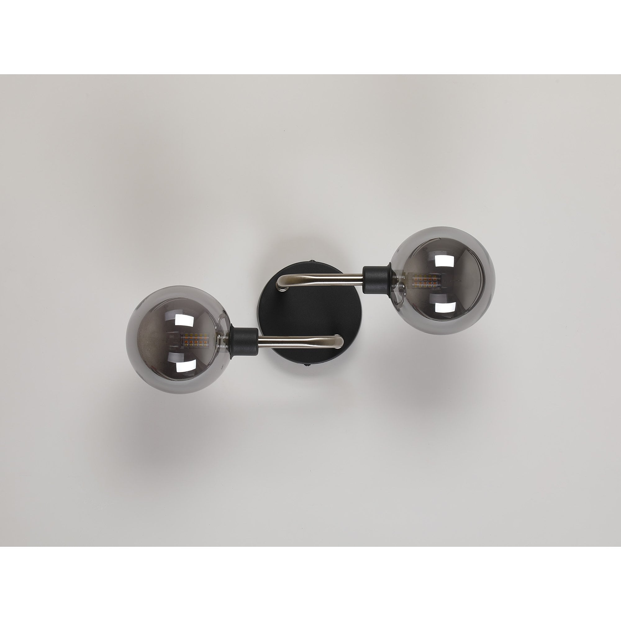 NL90849 Dublin 2 Light Wall Light Graphite Satin Nickel