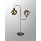 NL90859 Dublin 2 Light Table Lamp Graphite Satin Nickel