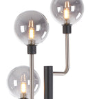 NL90869 Dublin 8 Light Floor Lamp Graphite Satin Nickel