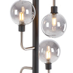 NL90869 Dublin 8 Light Floor Lamp Graphite Satin Nickel