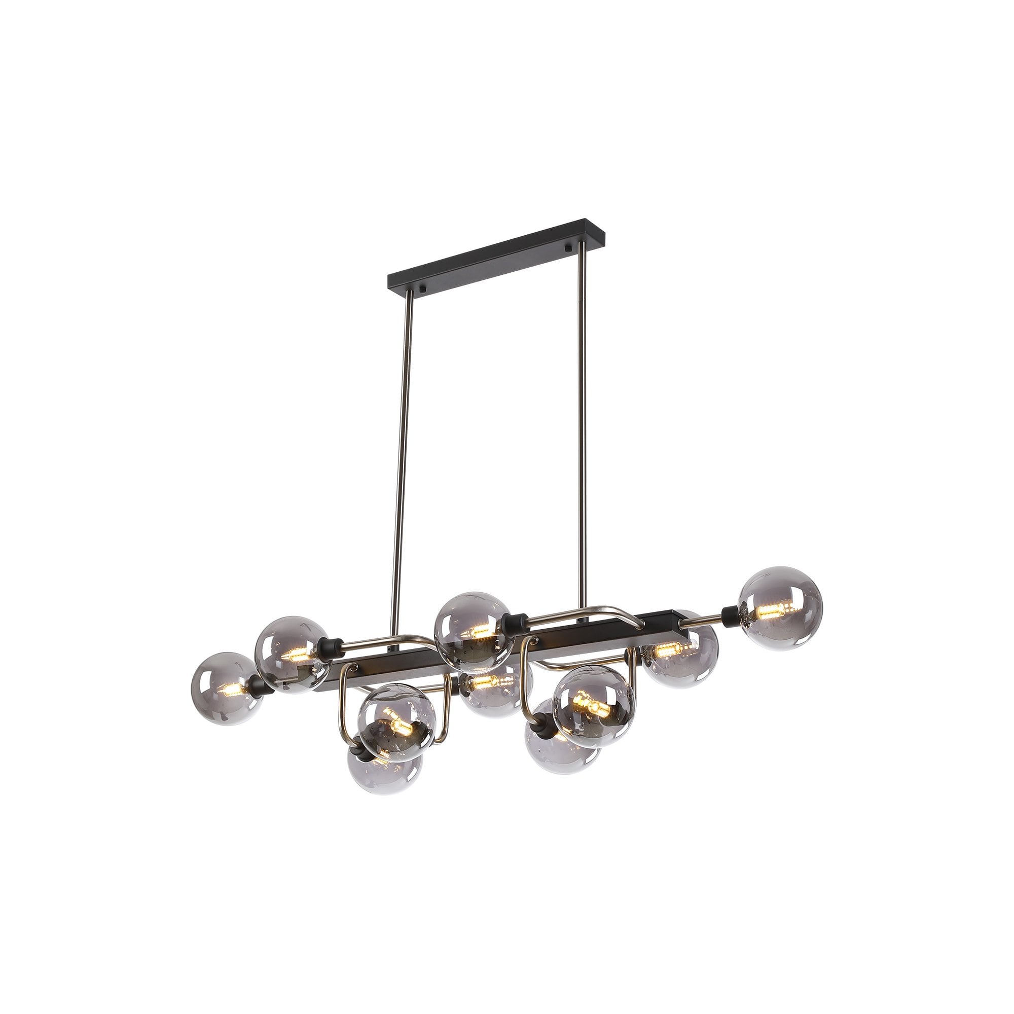 NL90879 Dublin 10 Light Pendant Graphite Satin Nickel