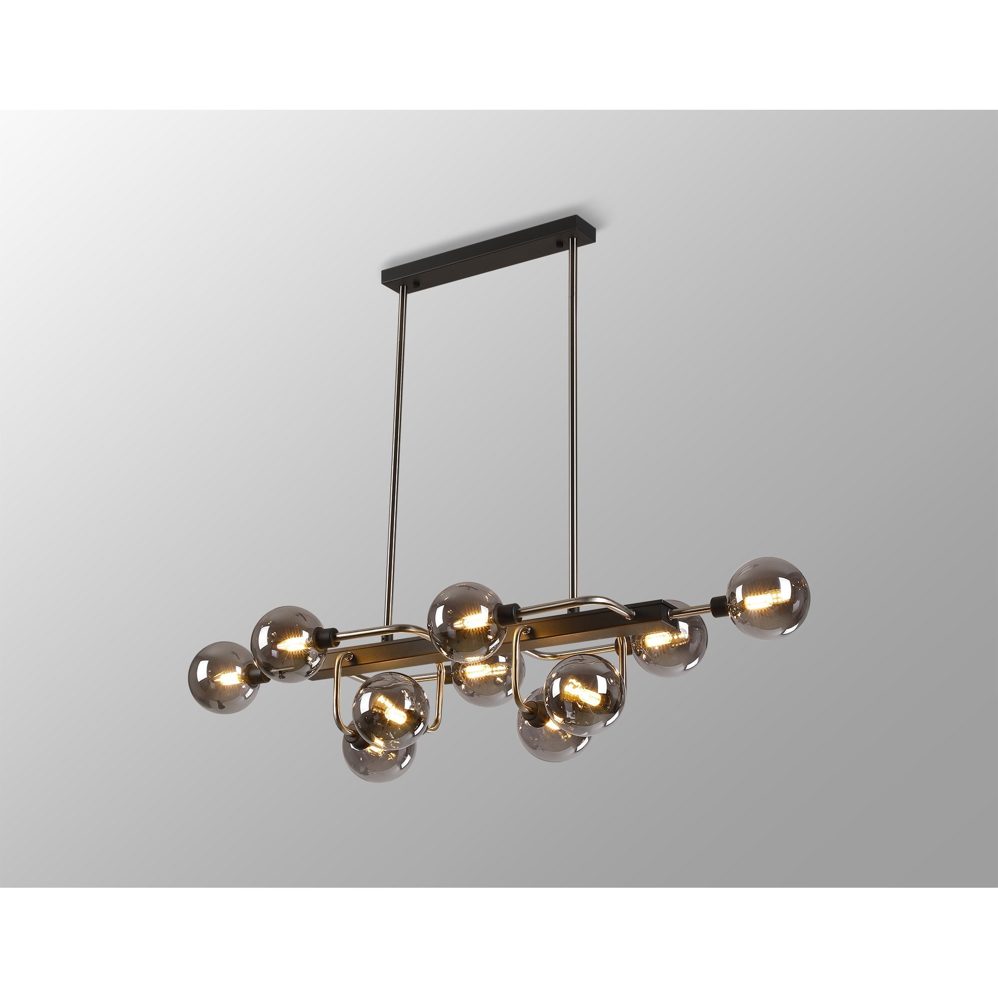 NL90879 Dublin 10 Light Pendant Graphite Satin Nickel