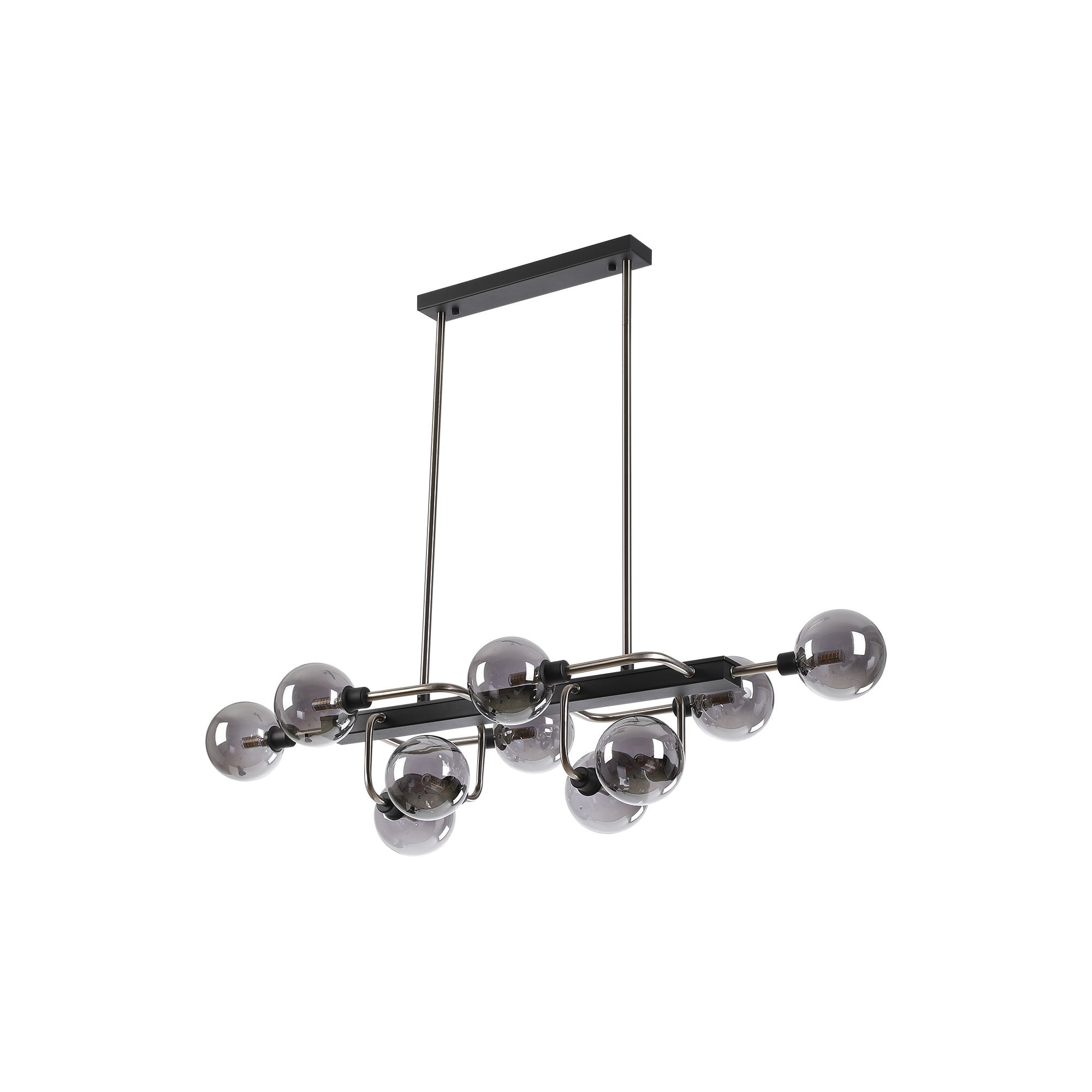 NL90879 Dublin 10 Light Pendant Graphite Satin Nickel
