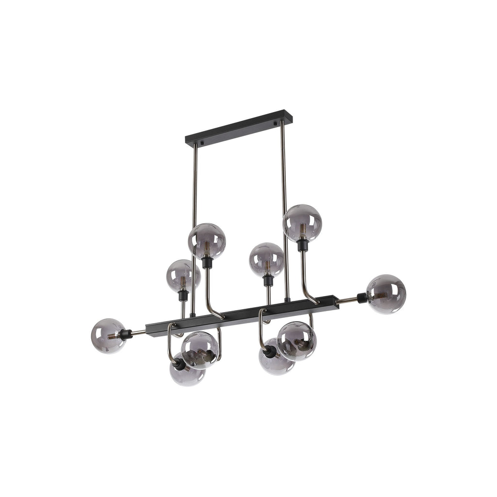 NL90879 Dublin 10 Light Pendant Graphite Satin Nickel
